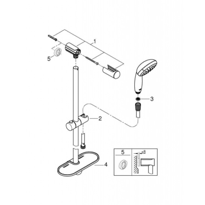 Душевой гарнитур Grohe Tempesta New 100 27926001 хром Душевой гарнитур Grohe Tempesta New 100 27926001 хром