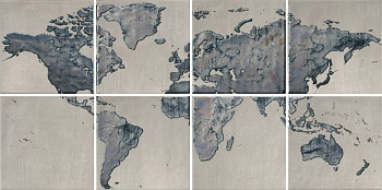 Панно OS\A249\8X\5285 Вокруг света Серый (80см*40см*6,9мм) (1шт/0,32м2), шт