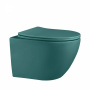 Подвесной унитаз Abber Bequem AC1101MBG темно-зеленый матовый с микролифтом Подвесной унитаз Abber Bequem AC1101MBG темно-зеленый матовый с микролифтом