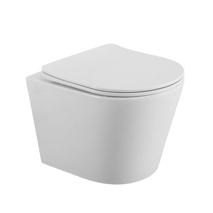 FLAY-R Унитаз подвесной безободковый с сиденьем дюропласт soft close, BB053CHR/SC FLAY-R Унитаз подвесной безободковый с сиденьем дюропласт soft close, BB053CHR/SC