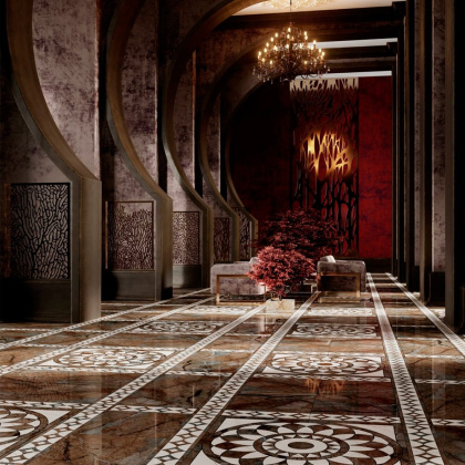 Театро коричневый лаппатированный обрезной 50,2x50,2x0,85