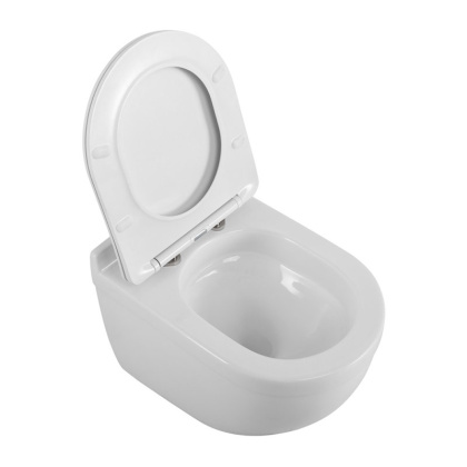 SENSO-TOR Унитаз подвесной безободковый  со смывом "Торнадо", с сиденьем дюропласт soft close, BB017CH-TOR/SC SENSO-TOR Унитаз подвесной безободковый  со смывом "Торнадо", с сиденьем дюропласт soft close, BB017CH-TOR/SC