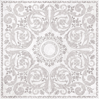 Декор Риальто 2 серый матовый обрезной 80x80x0,9