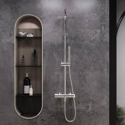 936740000 Scandinavian Pure душевая система с ванно душевым смесителем, Хром