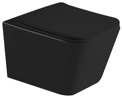 Унитаз Timo SOLI TK-303 MB подвесной безободковый черный матовый Унитаз Timo SOLI TK-303 MB подвесной безободковый черный матовый