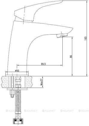 Смеситель для раковины Aquanet Techno SD90883