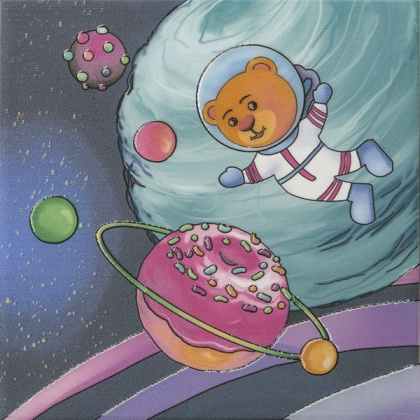 Керамический декор VT\A381\5009 Космос синий (20см*20см*6,9мм) (10шт/0,4м2) Космос 3, шт