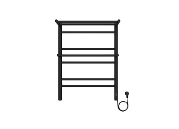 Полотенцесушитель электрический Aquatek (Акватек) Альфа П7 500х700 мм, с полкой, черный муар, подключение скрытое к сети электропитания / электропровод с вилкой, с терморегулятором и таймером quick touch, нержавеющая сталь AISI 201, гарантия 5 лет Полотенцесушитель электрический Aquatek (Акватек) Альфа П7 500х700 мм, с полкой, черный муар, подключение скрытое к сети электропитания / электропровод с вилкой, с терморегулятором и таймером quick touch, нержавеющая сталь AISI 201, гарантия 5 лет