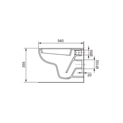 Подвесной унитаз TECE V04 Подвесной унитаз TECE V04