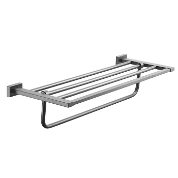 Полотенцедержатель с полкой, SG5608T Shevanik, Оружейная сталь