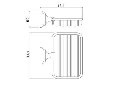 Мыльница решетка AQUATEK, полир. золото AQ4533PG КЛАССИК