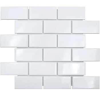 Керамическая мозаика, Brick White Glossy 45x95, Brick & Metro Керамическая мозаика, Brick White Glossy 45x95, Brick & Metro