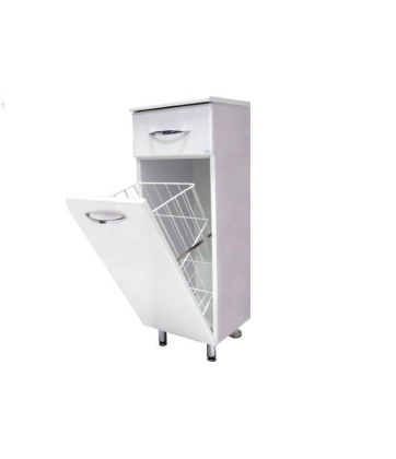 Полупенал Onika Каприз 30 напольный, белый, с бельевой корзиной Полупенал Onika Каприз 30 напольный, белый, с бельевой корзиной