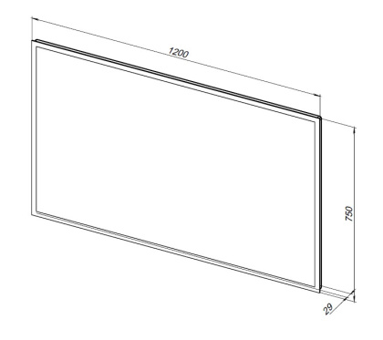 Зеркало Aquanet Оптима 120 белый матовый Зеркало Aquanet Оптима 120 белый матовый