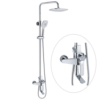 Душевая система латунь белый/хром R1336 Душевая система латунь белый/хром R1336