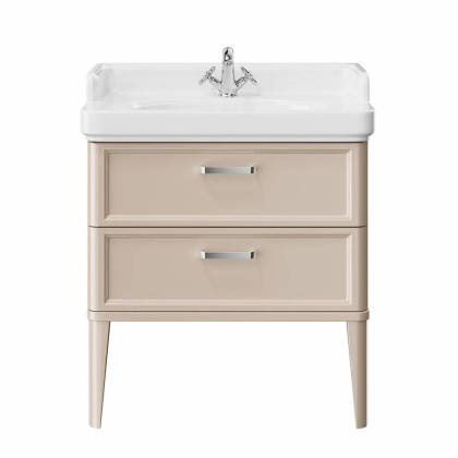 Тумба POMPEI напольная с 2 ящиками 80, камео бежевый глянцевый Тумба POMPEI напольная с 2 ящиками 80, камео бежевый глянцевый