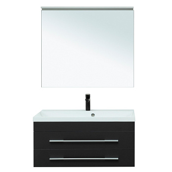 Мебель для ванной Aquanet Верона 90 New черный матовый Мебель для ванной Aquanet Верона 90 New черный матовый