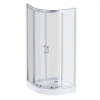 W90G-401-100WT Gem душевое ограждение 100х100, стекло прозрачное, профиль матовое серебо,без поддона