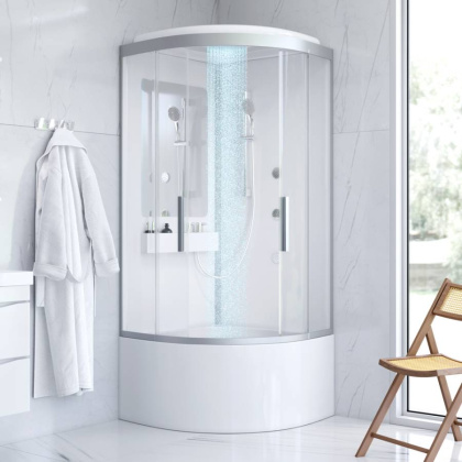 Душевая гидромассажная кабина Am.Pm, 90х90, на высоком поддоне