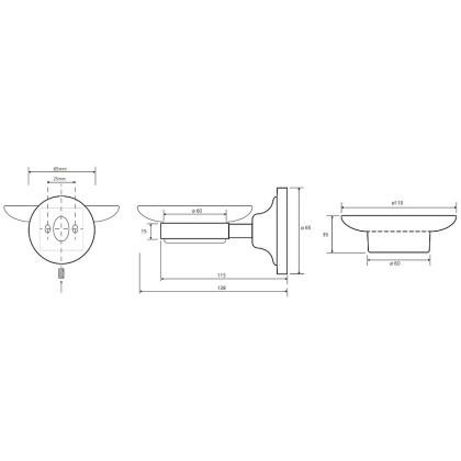 Мыльница Bemeta Retro bronze 144108027 Бронза Мыльница Bemeta Retro bronze 144108027 Бронза