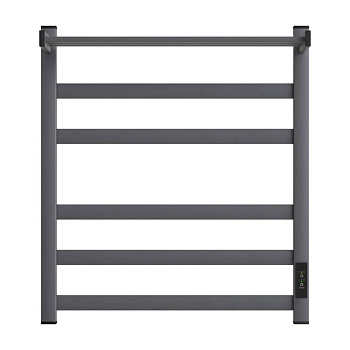 Полотенцесушитель электрический Point Меркурий PN83856PGR П5 500x600 с полкой, диммер справа, графит премиум Полотенцесушитель электрический Point Меркурий PN83856PGR П5 500x600 с полкой, диммер справа, графит премиум