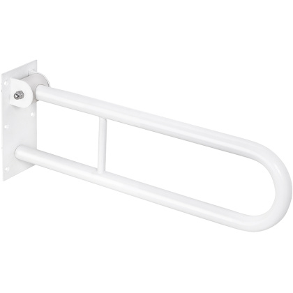 Откидной поручень с фиксатором 813 мм, белый
