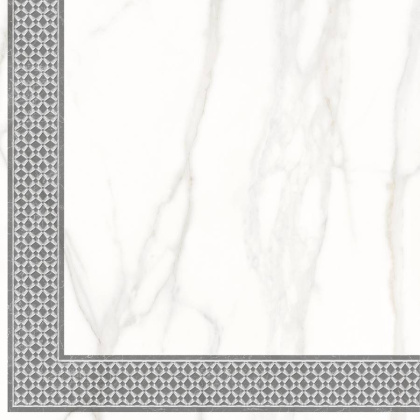 7346-0002-1001 Декор кер. Каррара Нова_LB Бел. 45*45 _геометрия_ 1 \4