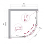 Душевой уголок BelBagno UNO-195-R-2-80-C-Cr