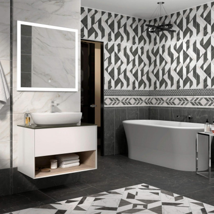 Бордюр SPA044R Буонарроти белый обрезной 2.5*30*19 (уп\27шт), шт