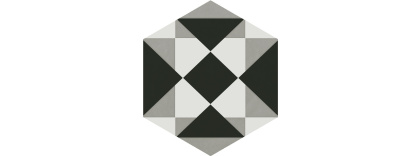 Декор 3 VT\A285\SG1010 Кальсада Черный/Белый/Серый (12см*10,4см*7мм) (45шт/0,561м2) Шестиугольник, шт