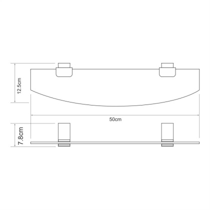 Abens K-3224 Полка стеклянная