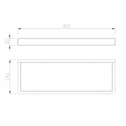 Полка стеклянная ABBER Westen AA1759B черная матовая