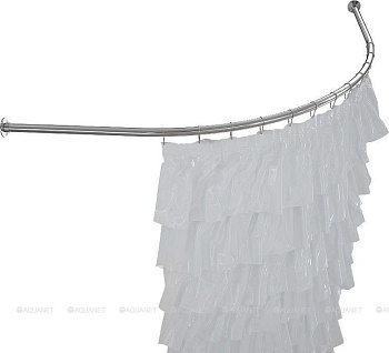 Карниз для ванны Aquanet Capri полукруглый, 160х100, хром