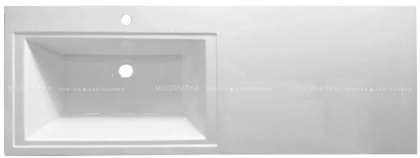 Раковина Эстет Даллас 130 L ФР-00002166 над стиральной машиной Белая