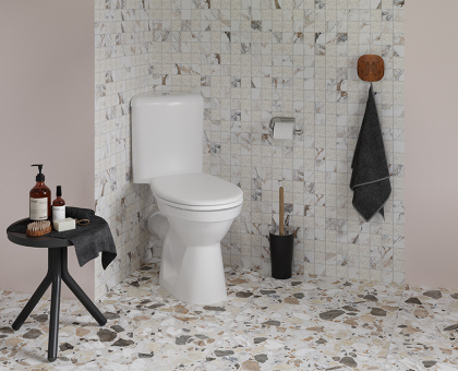 Комплект углового унитаза Arkitekt, сиденье микролифт, механизм 3/6 л