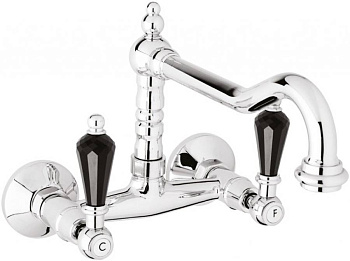 DIAMOND-LLP-02-Sw Кухонный смеситель настенного монтажа, бронза, ручки Swarovski DIAMOND-LLP-02-Sw Кухонный смеситель настенного монтажа, бронза, ручки Swarovski