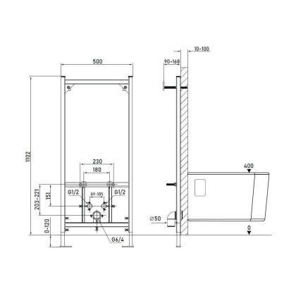 Инсталляция для биде Allen Brau Base 9.30001.20 Инсталляция для биде Allen Brau Base 9.30001.20