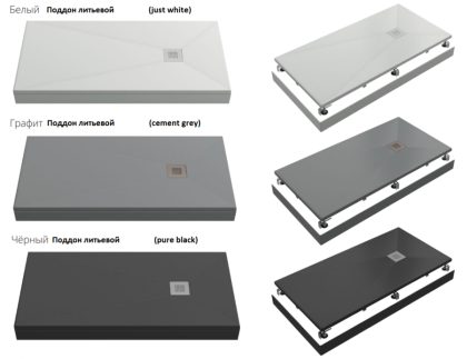 Душевой поддон Creto Ares 160x90 прямоугольный, черный Душевой поддон Creto Ares 160x90 прямоугольный, черный