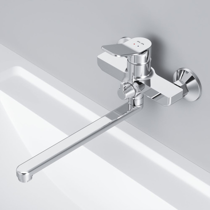 Смеситель Для ванны и душа излив 300 мм, душевой набор, Хром, F85A95000 X-Joy