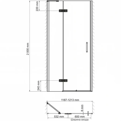 Aller 10H05-SPL Стекло двери