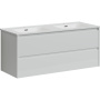 Тумба подвесная SANCOS Libra 1190х450х500, c двумя ящиками оснащенными доводчиками, белый глянец , арт. LB120-2W Тумба подвесная SANCOS Libra 1190х450х500, c двумя ящиками оснащенными доводчиками, белый глянец , арт. LB120-2W