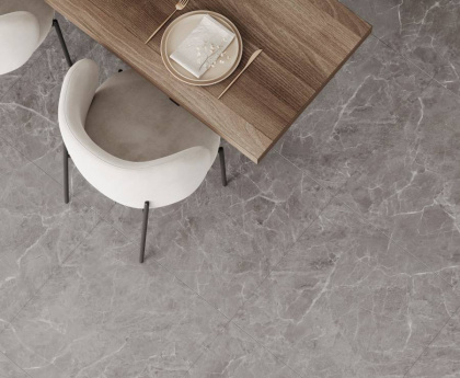 Mramor Chic Grey Керамогранит темно-серый 60х60 Полированный