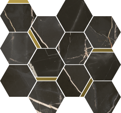 Мозаика 620110000226 Стелларис Абсолют Блэк Шик (32,8см*28,3см*9мм) (9шт/0,83м2) Натуральный, шт