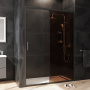 W90G-140-1-195BBr Gem Solo Дверь душевая 140х195, стекло бронзовое, профиль Черный матовый