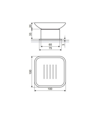 Мыльница настольная EXCELLENT Riko (хром) Мыльница настольная EXCELLENT Riko (хром)