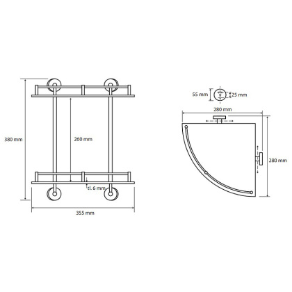 Полочка двойная угловая