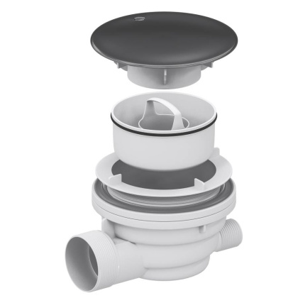 Сифон для душевых поддонов RGW Velplex QYD-01 графит, RGW 39241101-02 Сифон для душевых поддонов RGW Velplex QYD-01 графит, RGW 39241101-02