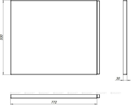 Боковой экран Aquanet Nio 70