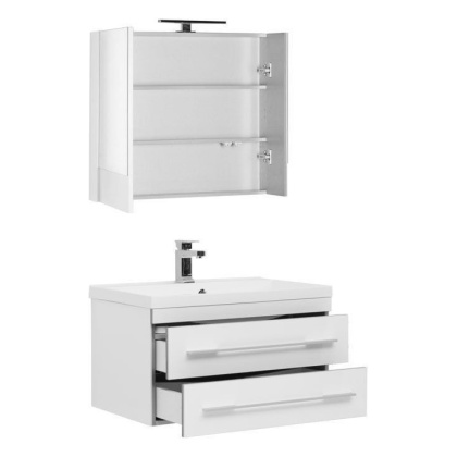 Мебель для ванной Aquanet Верона 75 белый (подвесной 2 ящика) Мебель для ванной Aquanet Верона 75 белый (подвесной 2 ящика)