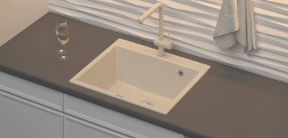 Мойка кухонная Point Бинга 60 PN3003BG, светло-бежевый Мойка кухонная Point Бинга 60 PN3003BG, светло-бежевый